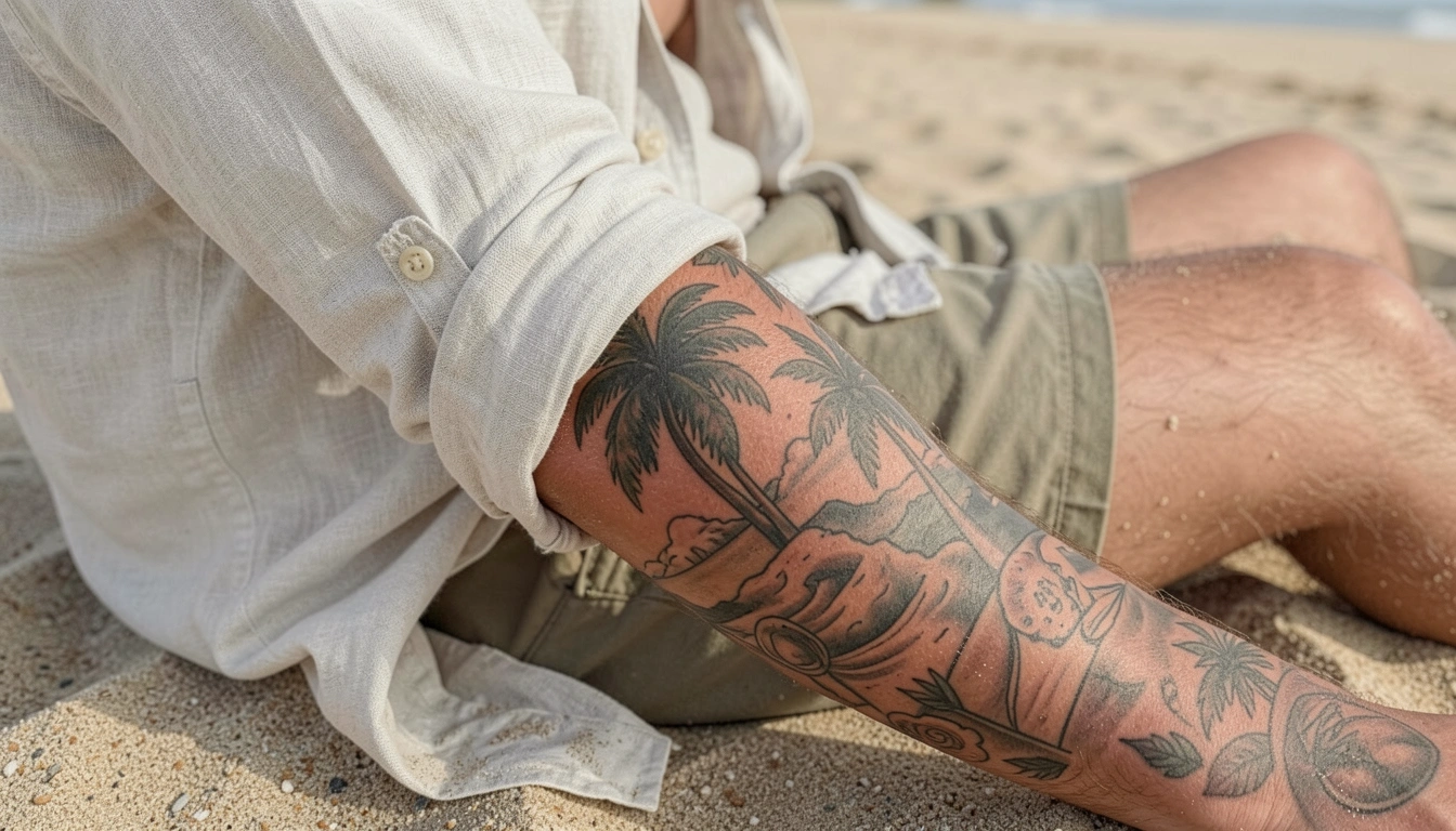 22 Creative Mens Beach Style Tattoos For Unique Style