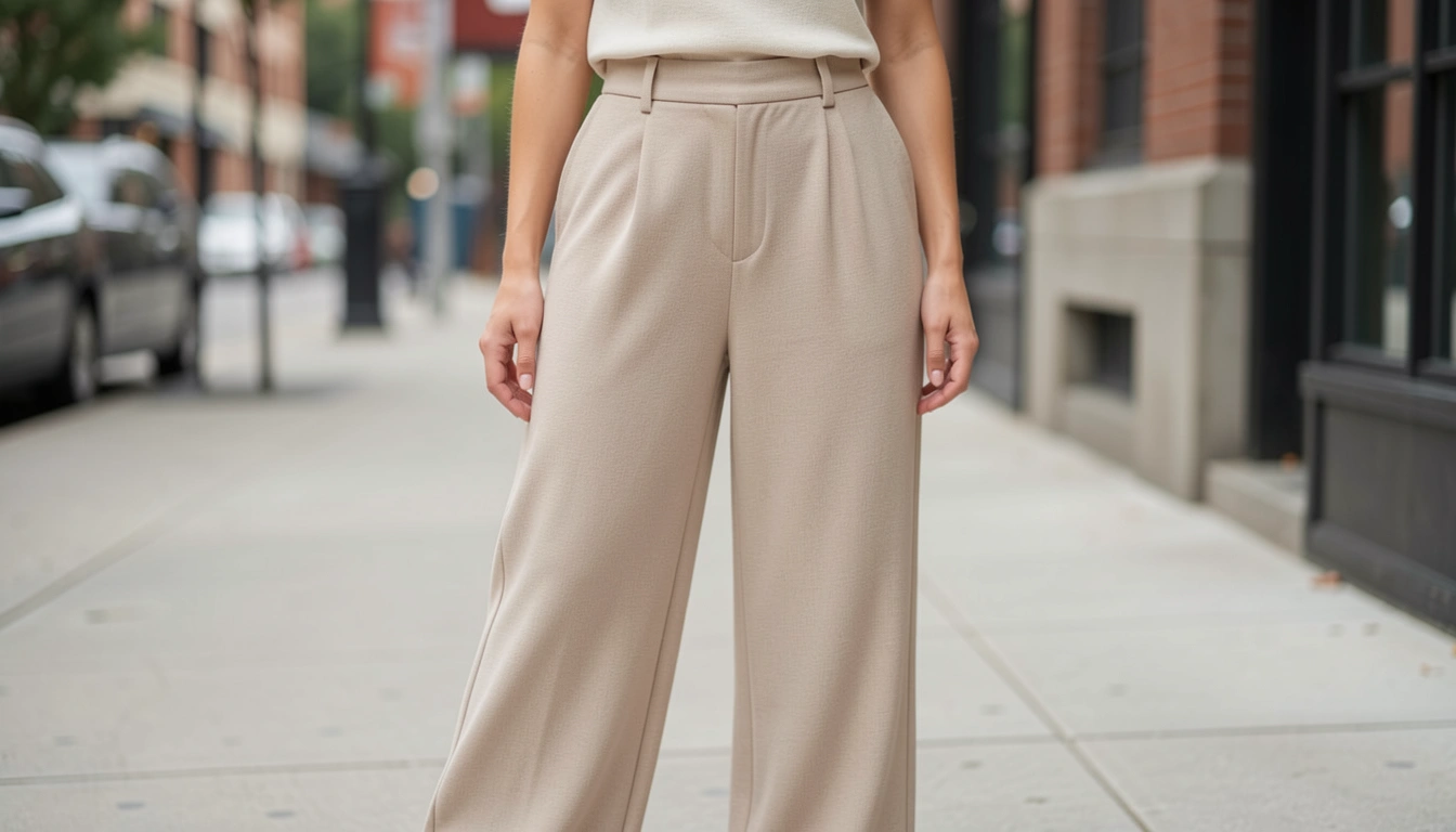 11 Soft Beige Culottes Street Style For Calm Aesthetics