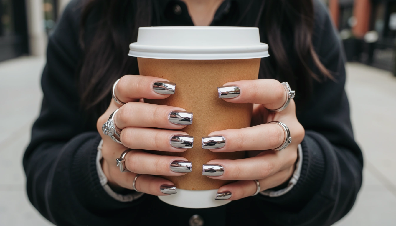 10 Shiny Street Style Acrylic Nails For Glam Fashion