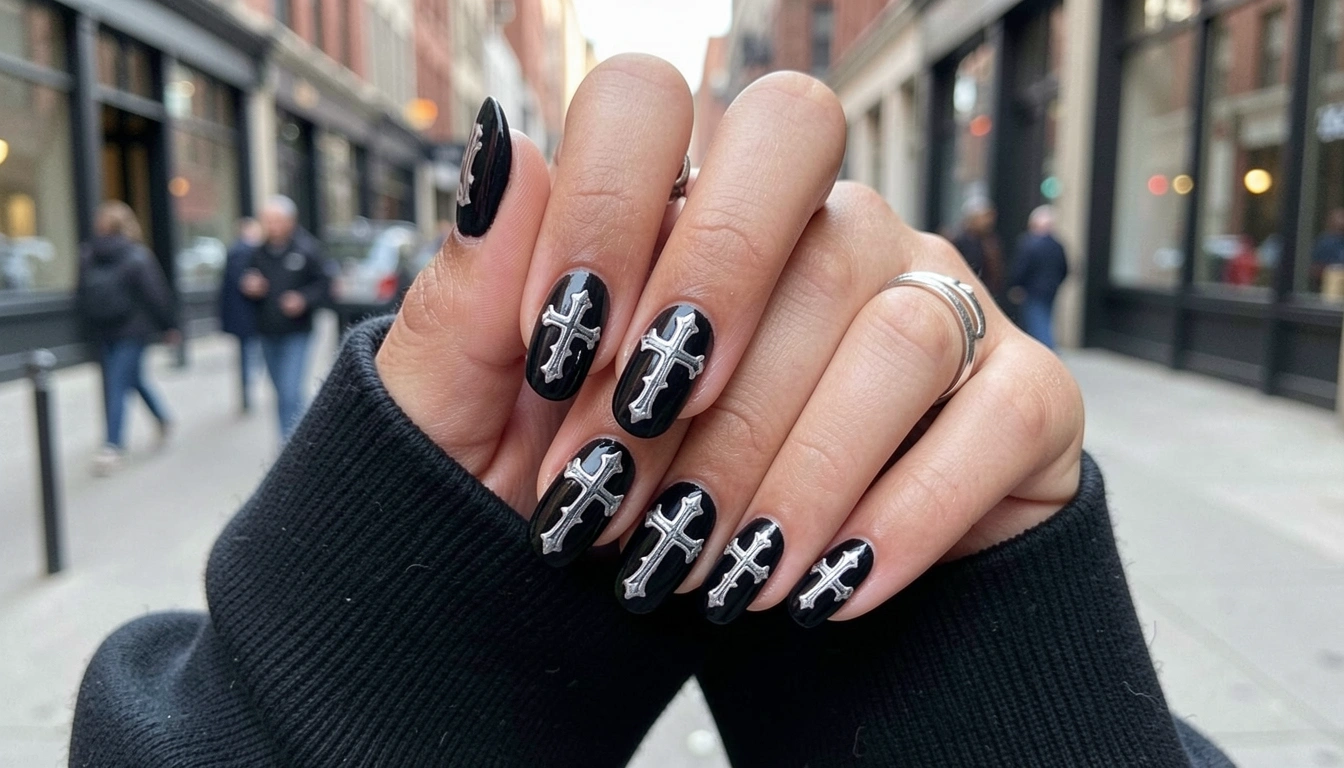 20 Dark Street Style Cross Nails For Gothic Style